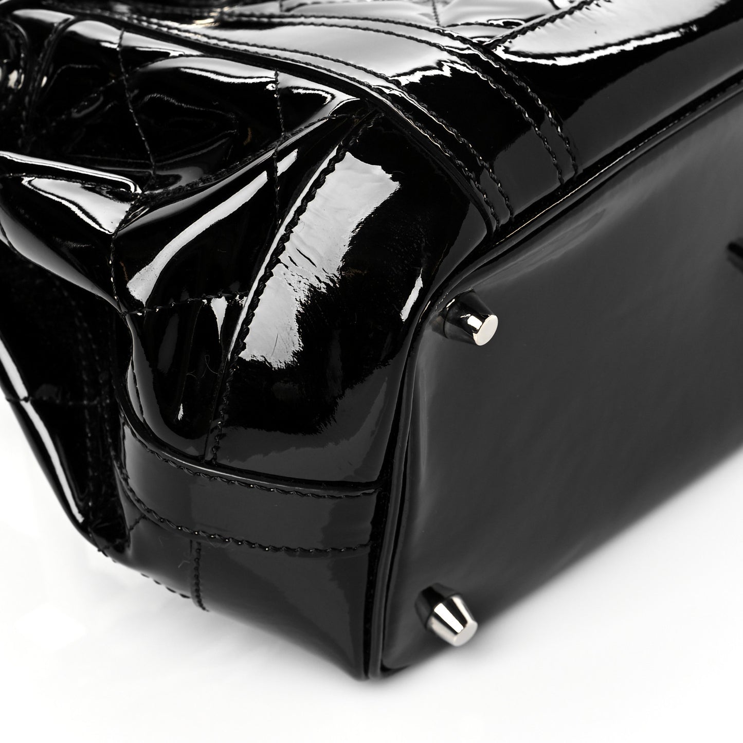 Patent Quilted Beaton Black