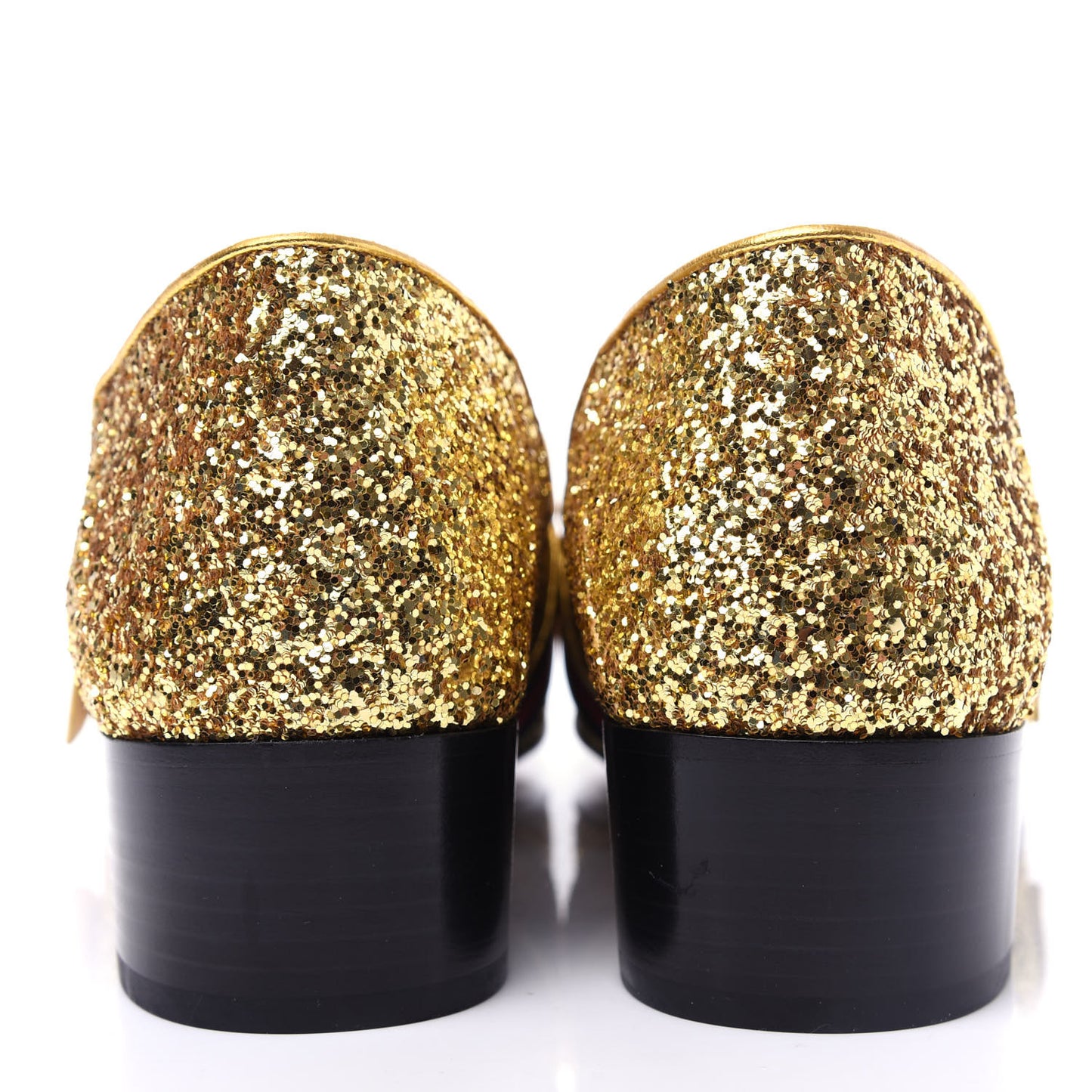 Glitter Web Peyton Loafers 41 Gold