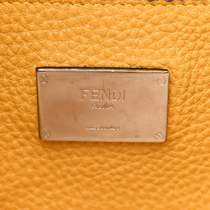Fendi Canvas FF Embroidered Vitello Grace Peekaboo X-Lite Fit Light Grez Giallo 6 of 9