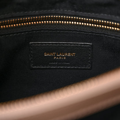 Saint Laurent Calfskin Y Quilted Monogram Medium Loulou Chain Satchel Dusty Grey 6 of 11