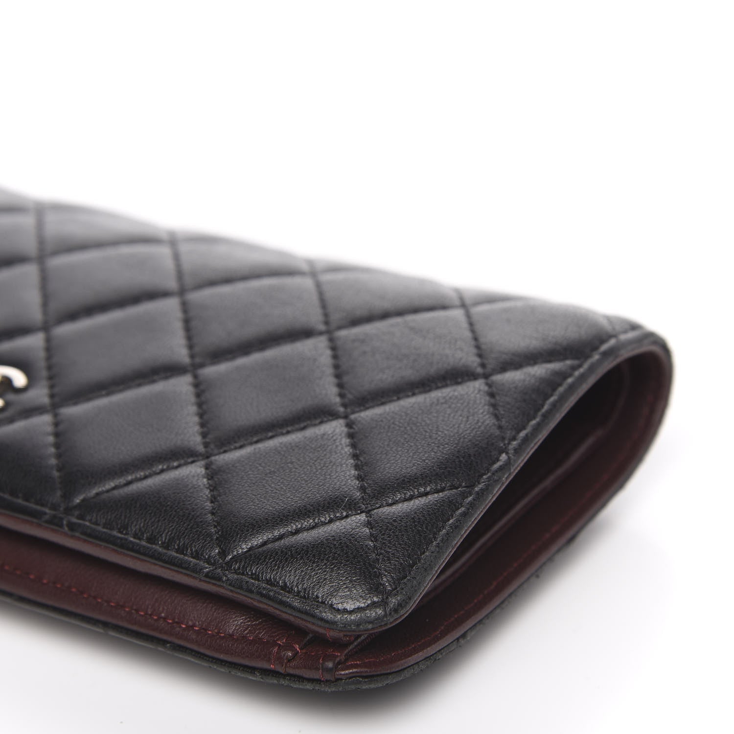 Chanel Lambskin Quilted Yen Wallet Black 12 of 14