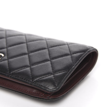 Chanel Lambskin Quilted Yen Wallet Black 12 of 14