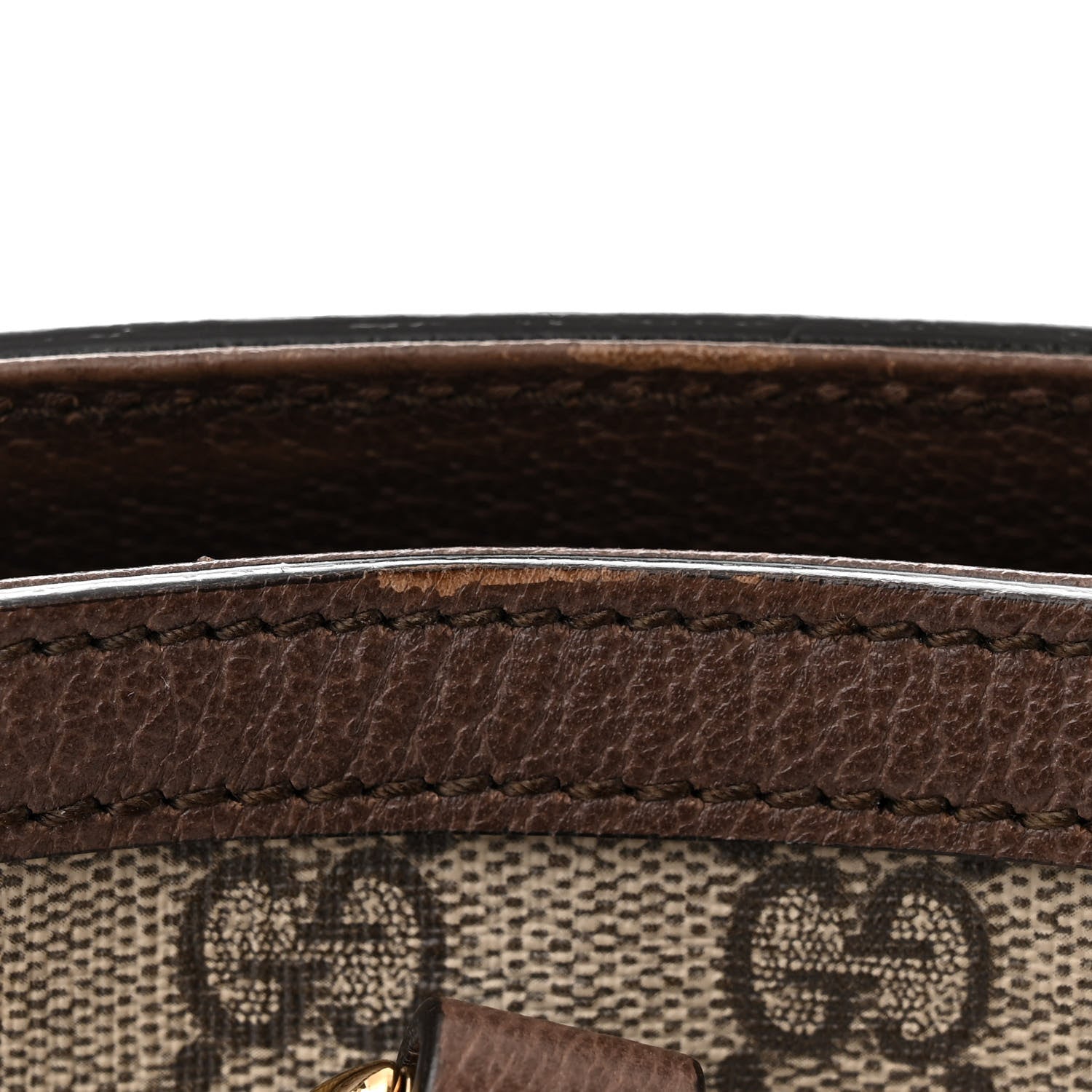 Gucci GG Supreme Monogram Textured Calfskin Web Medium Ophidia Shopping Tote Beige Ebony New Acero 11 of 11