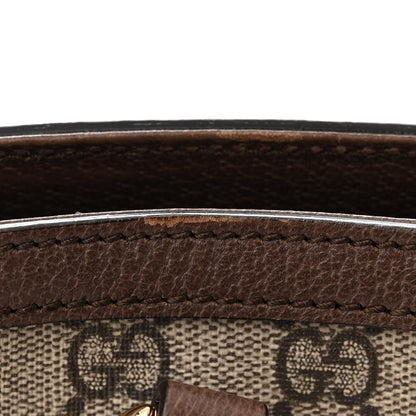 Gucci GG Supreme Monogram Textured Calfskin Web Medium Ophidia Shopping Tote Beige Ebony New Acero 11 of 11