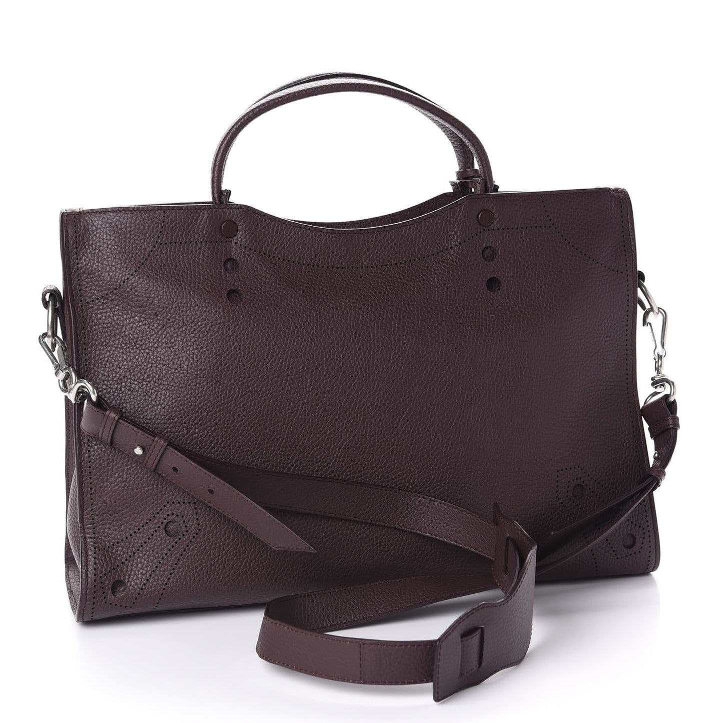 Veau Grana Perforated Blackout Hardware City Rouge Acajou