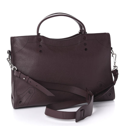 Balenciaga Veau Grana Perforated Blackout Hardware City Rouge Acajou 3 of 10