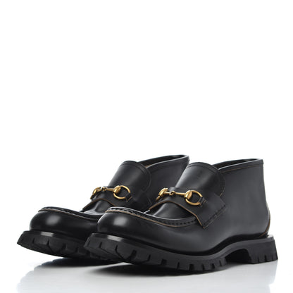 Gucci Cordovan Lux Mens Harald Horsebit Ankle Boots 10 Black 3 of 15