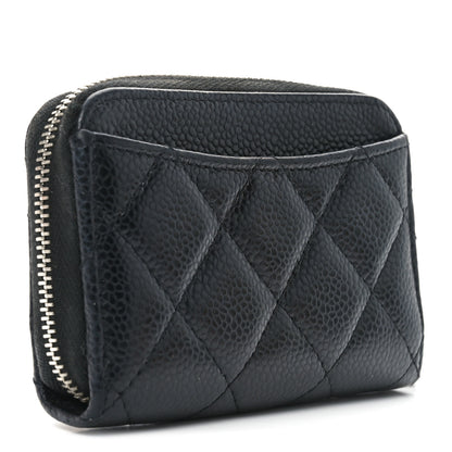 Chanel Caviar Quilted Zip Coin Purse Black 3 of 7