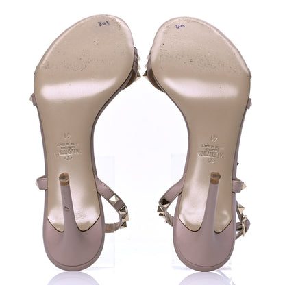 Valentino Garavani Nappa Rockstud Slingback Sandals 41 Pink 4 of 5