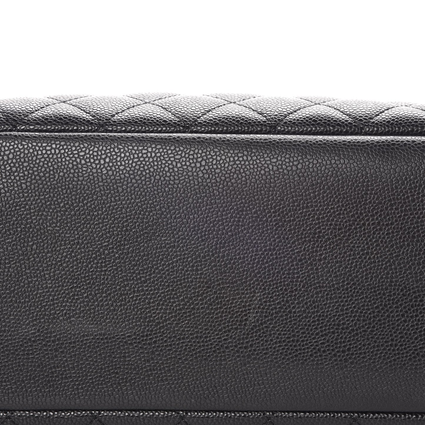 Caviar Quilted Grand Shopping Tote GST Black