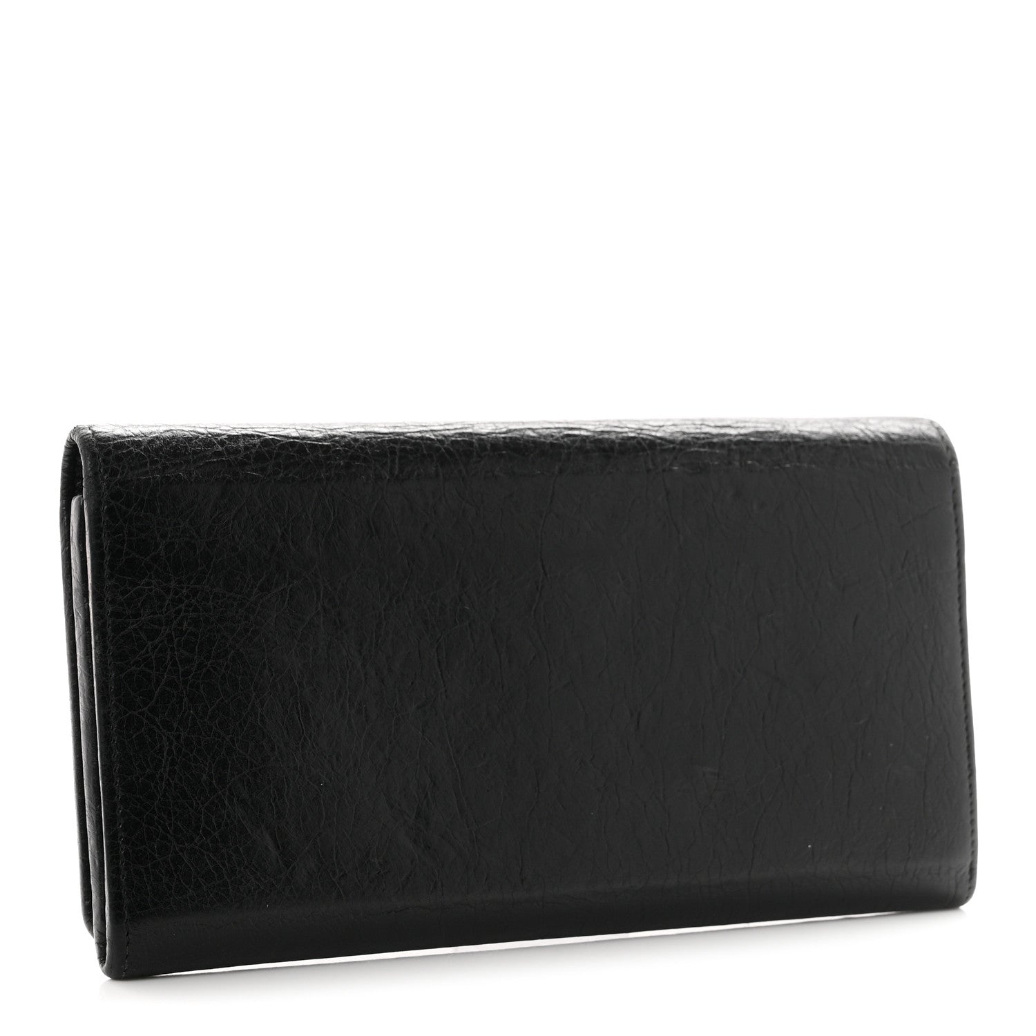 Balenciaga Agneau Giant 12 Gold Hardware Money Wallet Black 3 of 7