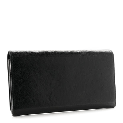 Balenciaga Agneau Giant 12 Gold Hardware Money Wallet Black 3 of 7