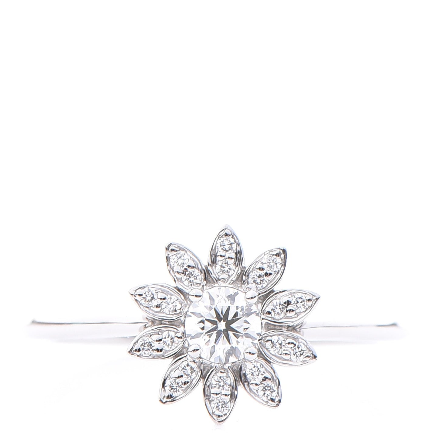 Platinum Diamond Enchant Garden Flower Ring 51.9 6