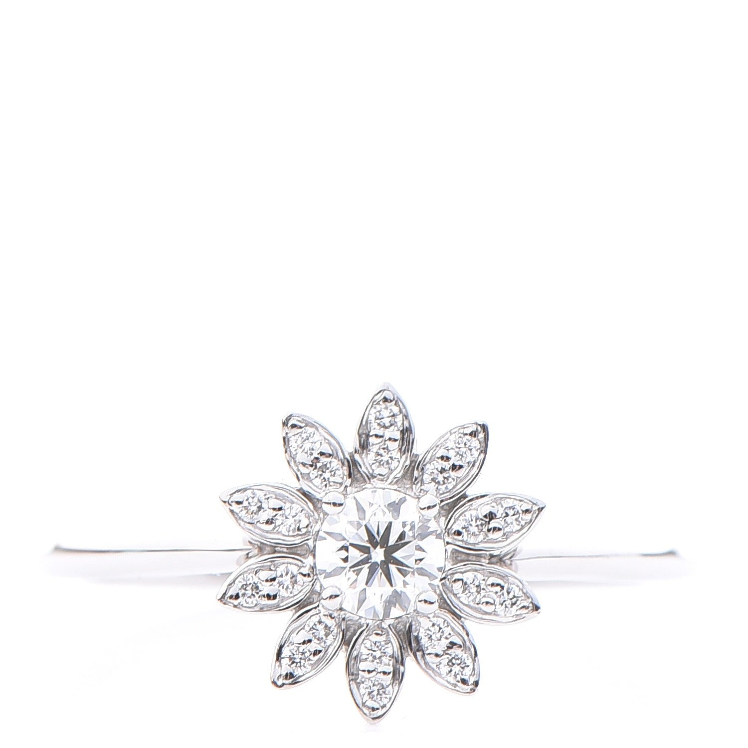 Tiffany Platinum Diamond Enchant Garden Flower Ring 51.9 6 1 of 8