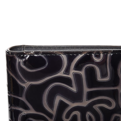 Chanel Patent Camellia Large Yen Wallet Black 12 of 18