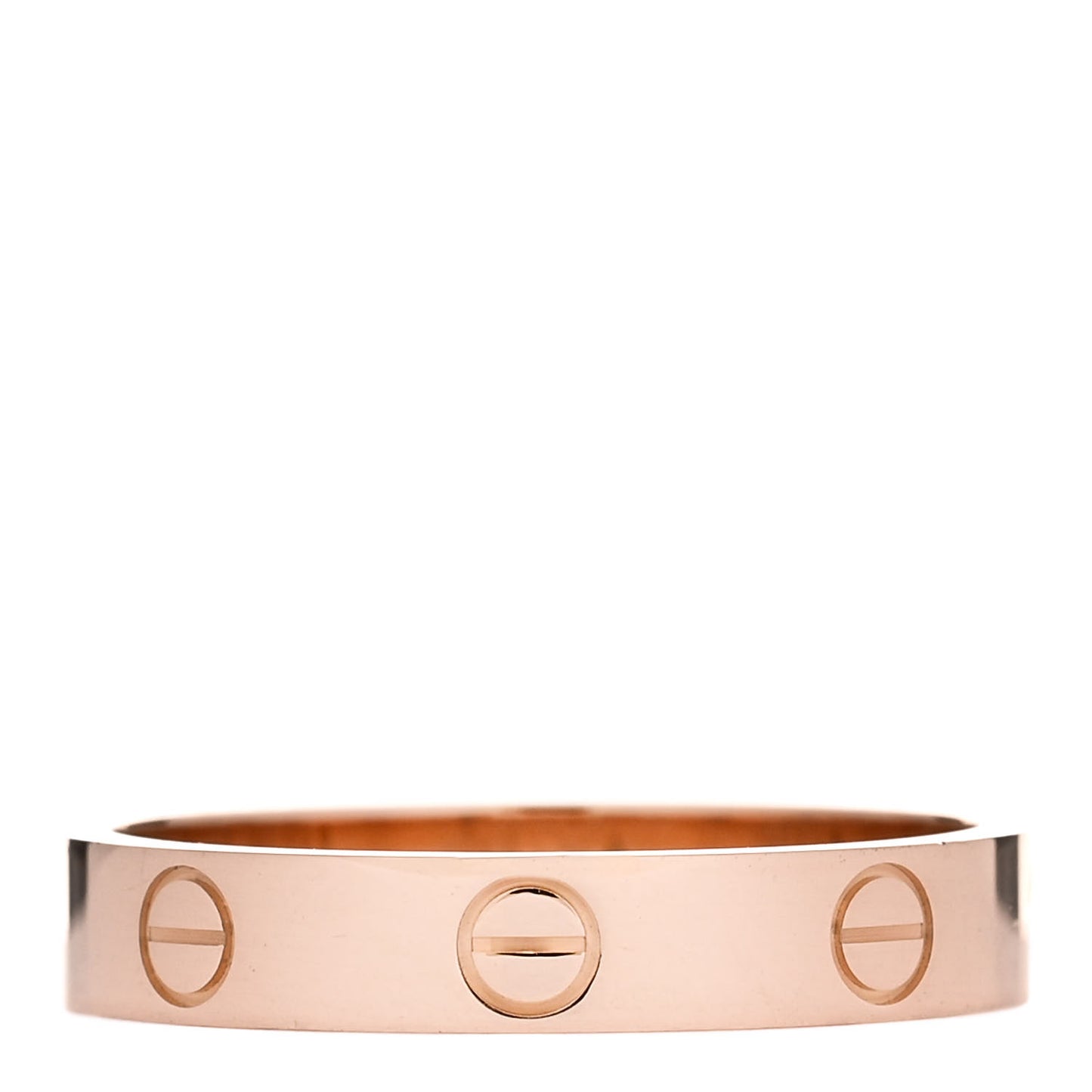 18K Pink Gold 3.5mm LOVE Wedding Band Ring 56 7.5