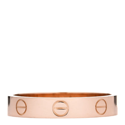 Cartier 18K Pink Gold 3.5mm LOVE Wedding Band Ring 56 7.5 3 of 5