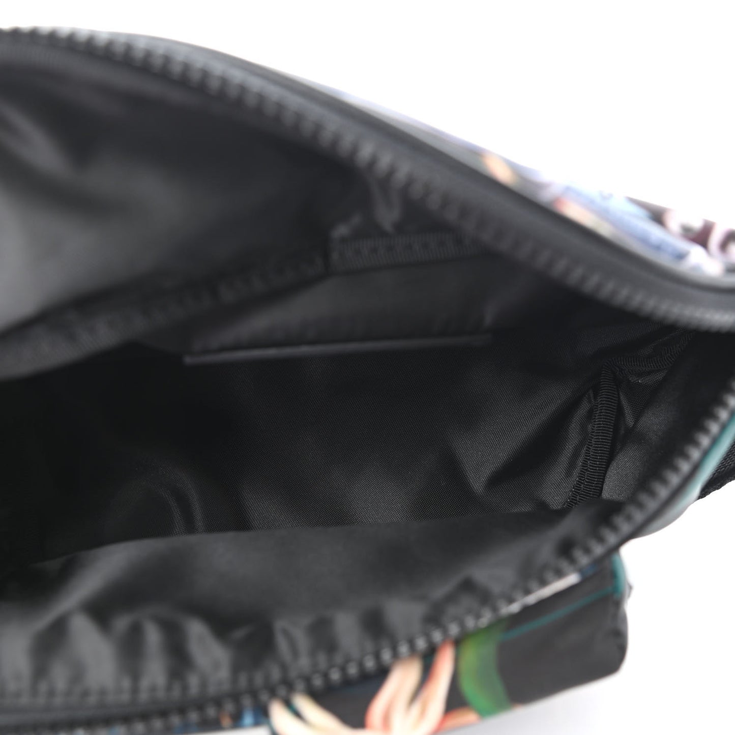 Nylon Motel Print Belt Bag Black Multicolor