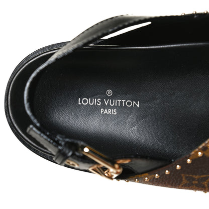 Louis Vuitton Monogram Paseo Flat Comfort Sandals 35 Black 10 of 11