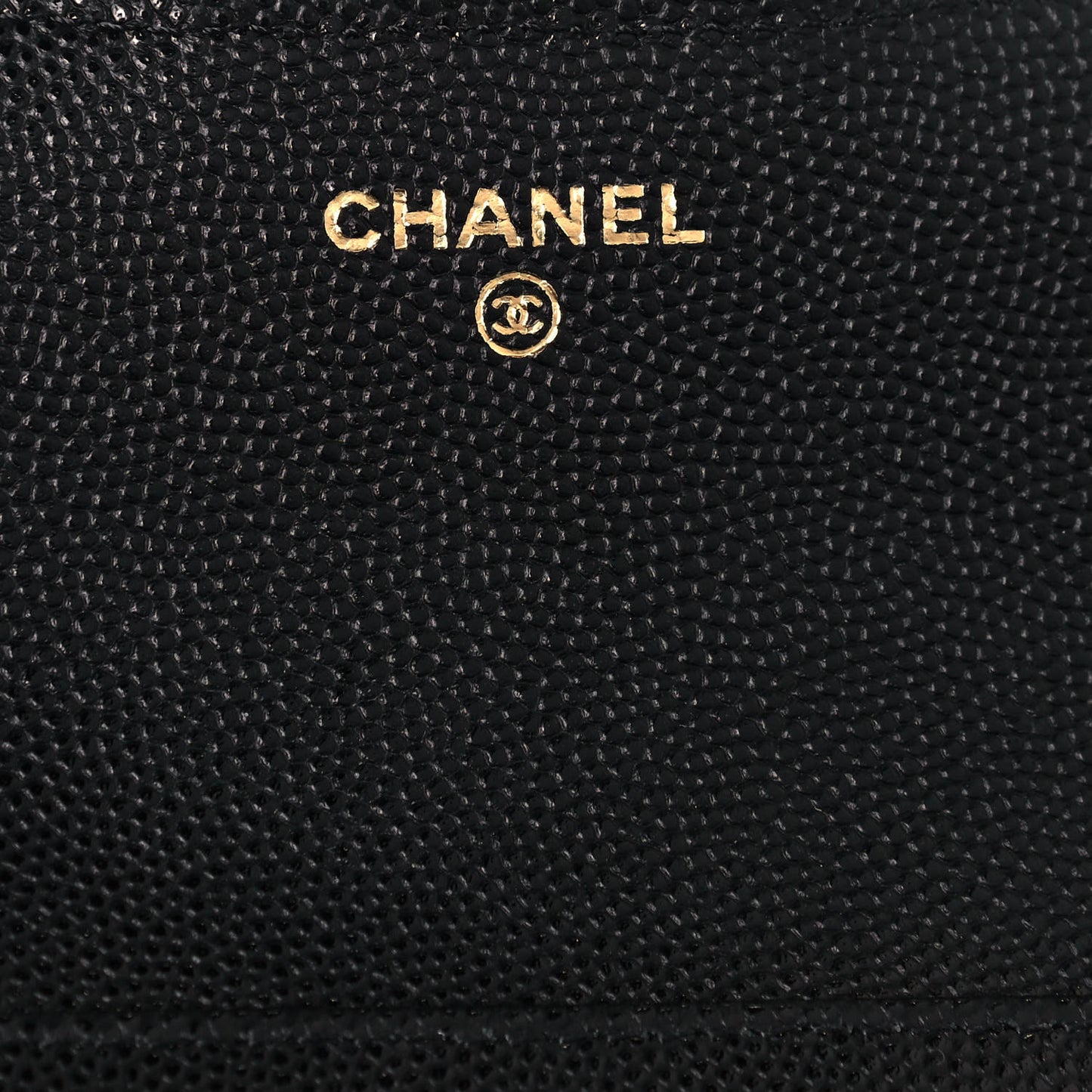 Caviar Quilted Glasses Case With Chain Black