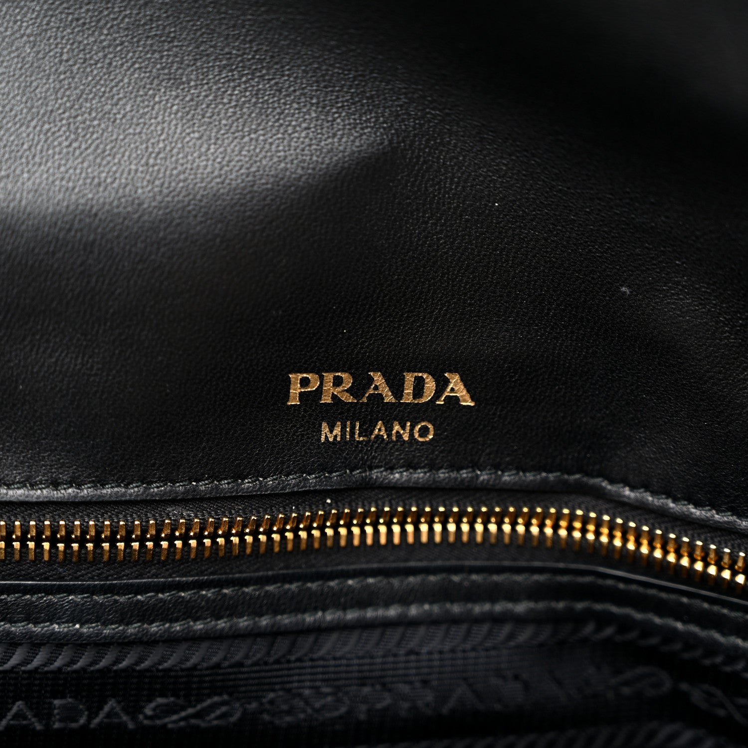 Prada Nappa Gaufre Medium Chain Flap Shoulder Bag Black 6 of 10