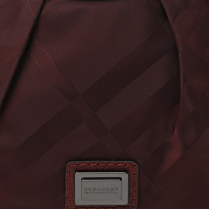 Burberry Nylon Check Shoulder Bag Burgundy 9 of 11