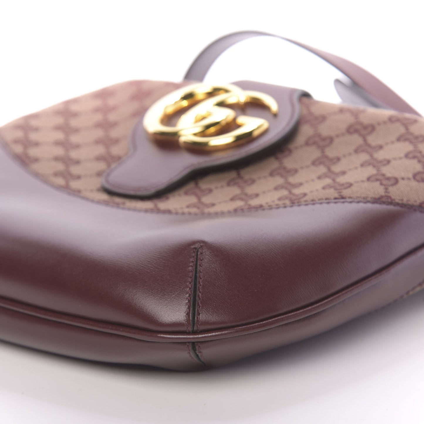 GG Monogram Calfskin Medium Arli Shoulder Bag Sahara Rubino Chardonnay