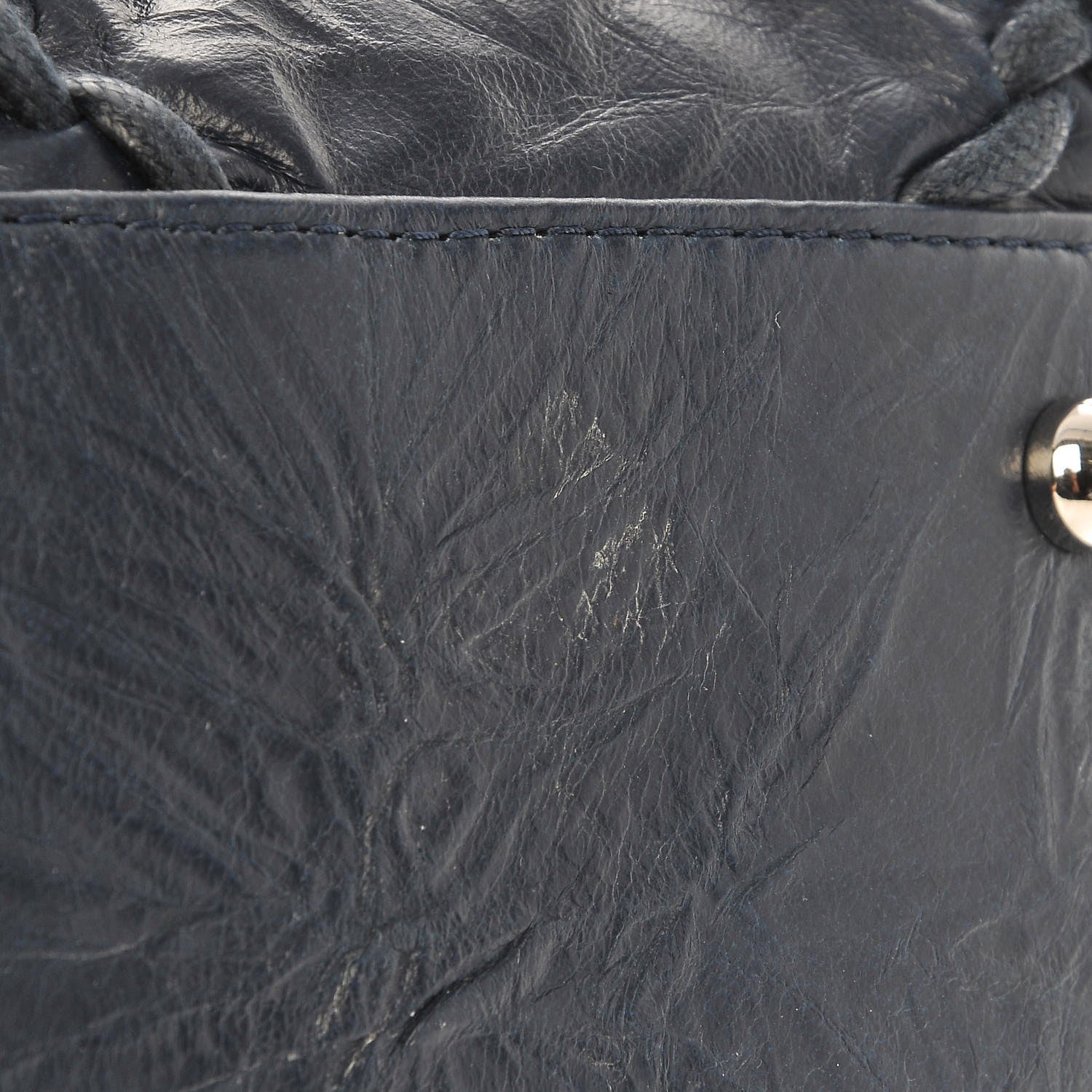 Chanel Calfskin Ultra Stitch Bowler Navy 8 of 9