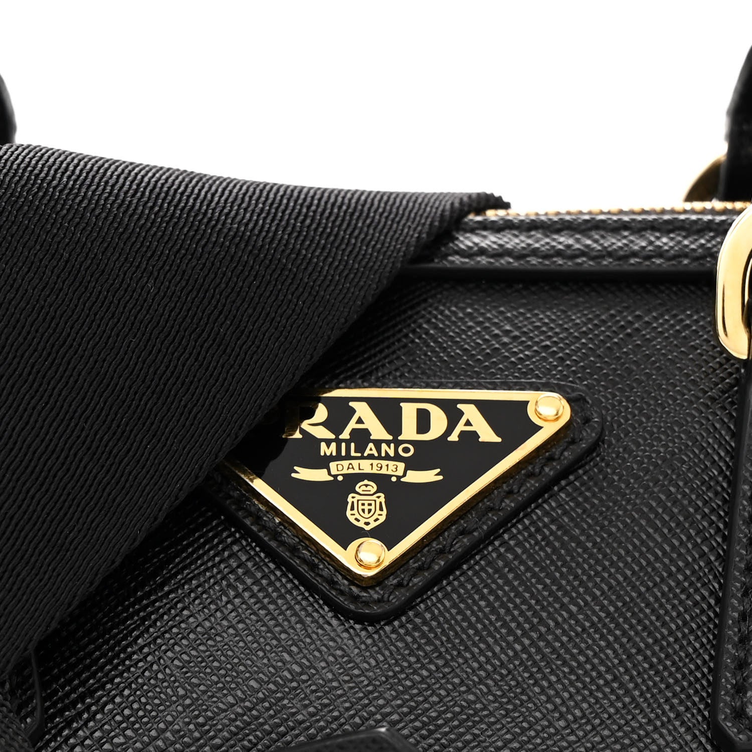 Prada Saffiano Lux Top Handle Crossbody Bag Black 9 of 11