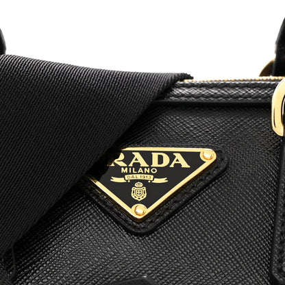 Prada Saffiano Lux Top Handle Crossbody Bag Black 9 of 11