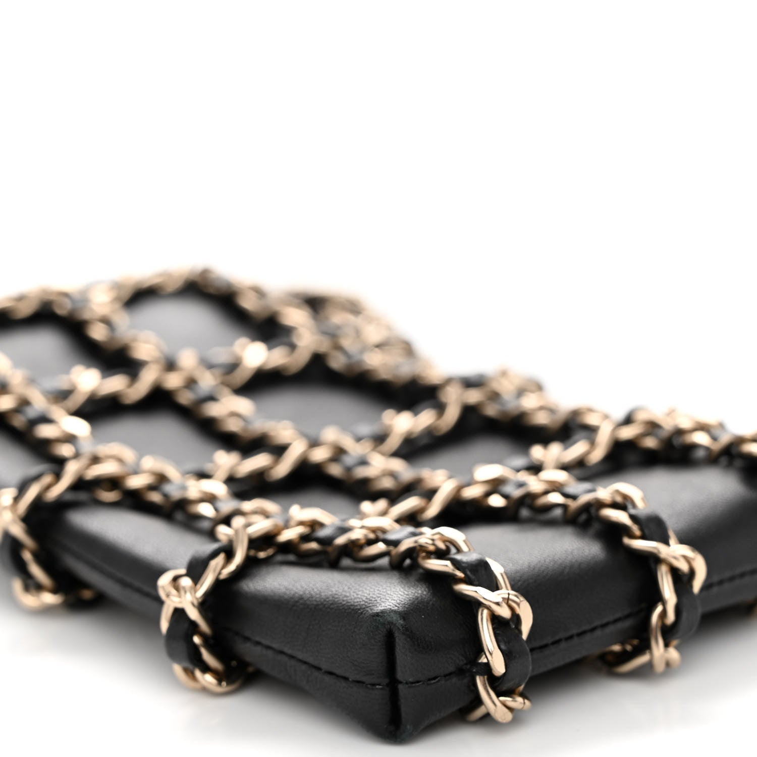 Chanel Lambskin Tech Me Out Clutch With Chain Black 10 of 11