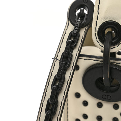 Christian Dior Ultra Matte Calfskin Studded Mini Supple Lady Dior White Black 10 of 11