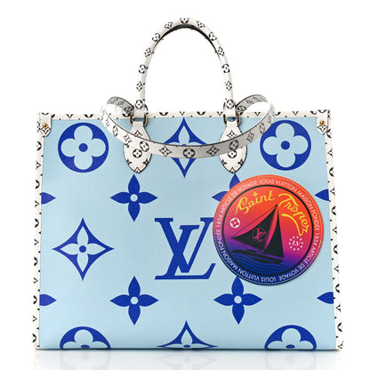 Louis Vuitton Monogram Giant Santa Monica Onthego Blue 1 of 8