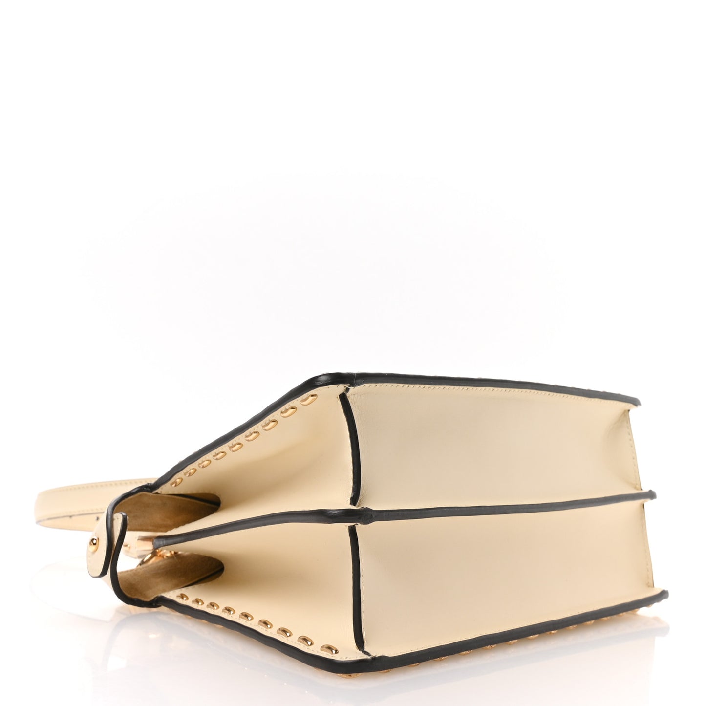 Vitello King Camoscio Metal Stitch Peekaboo I SEE U Satchel Pergamena Miele