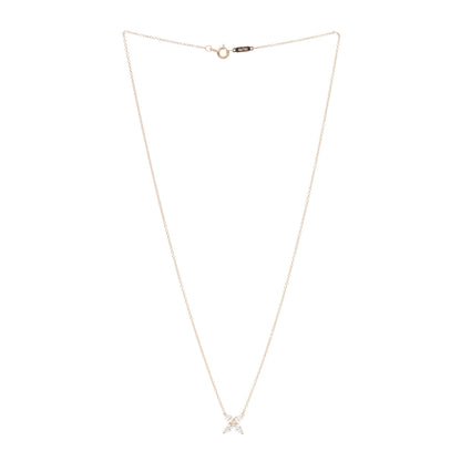 Tiffany 18K Rose Gold Diamond Medium Victoria Pendant Necklace 3 of 5