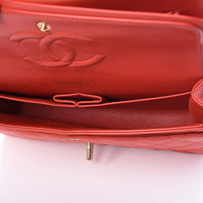 Chanel Lambskin Quilted Medium Double Flap Red 6 of 15