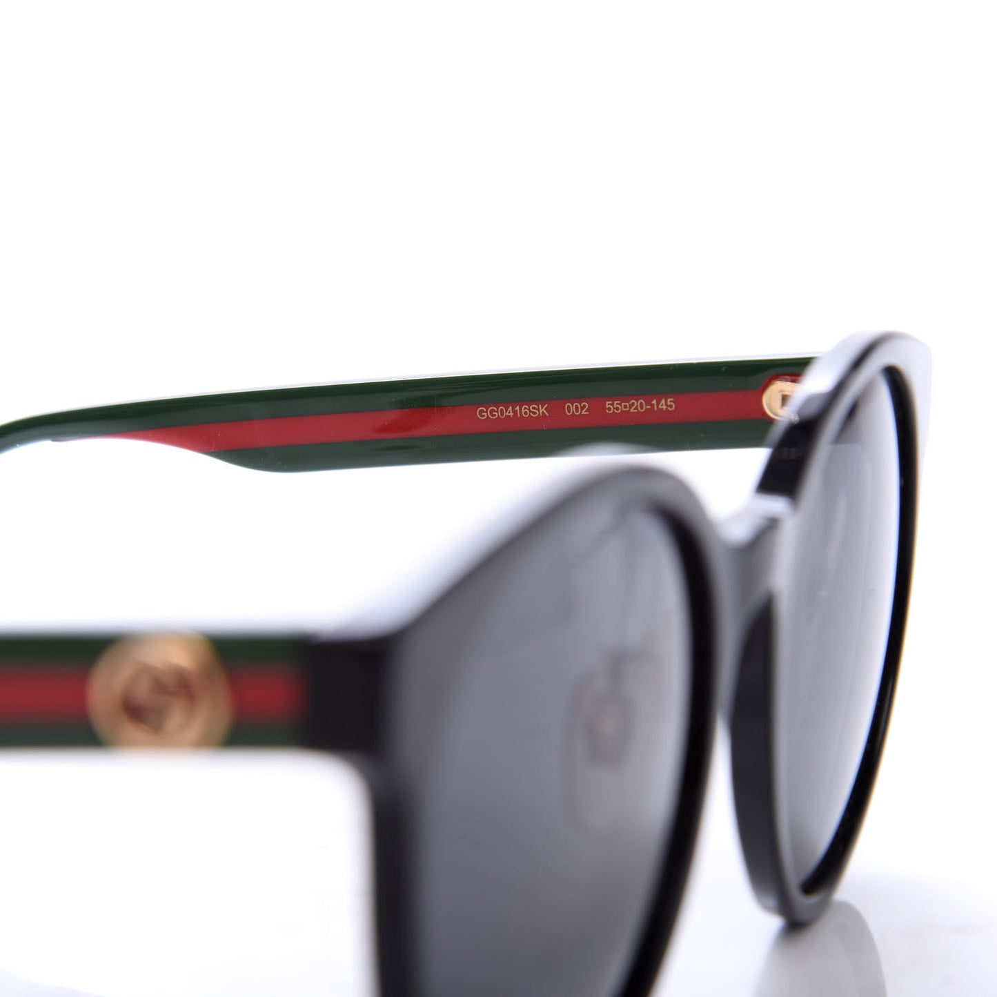 Acetate GG Web Round Eye Sunglasses GG0854SK Black