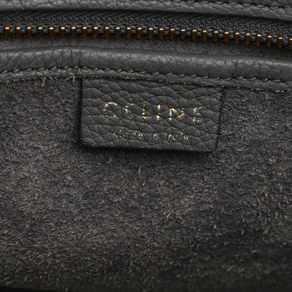 Celine Drummed Calfskin Nano Luggage Kohl 7 of 13