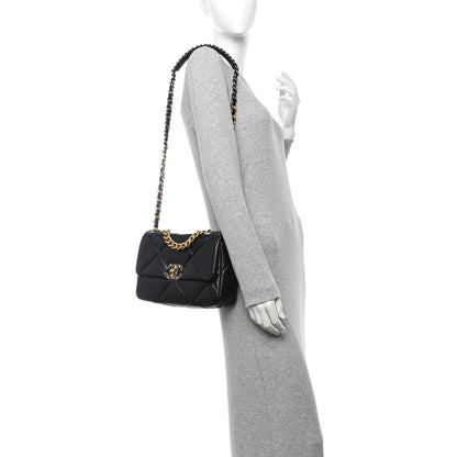 Chanel Lambskin Quilted Medium Chanel 19 Flap Black 2 of 10