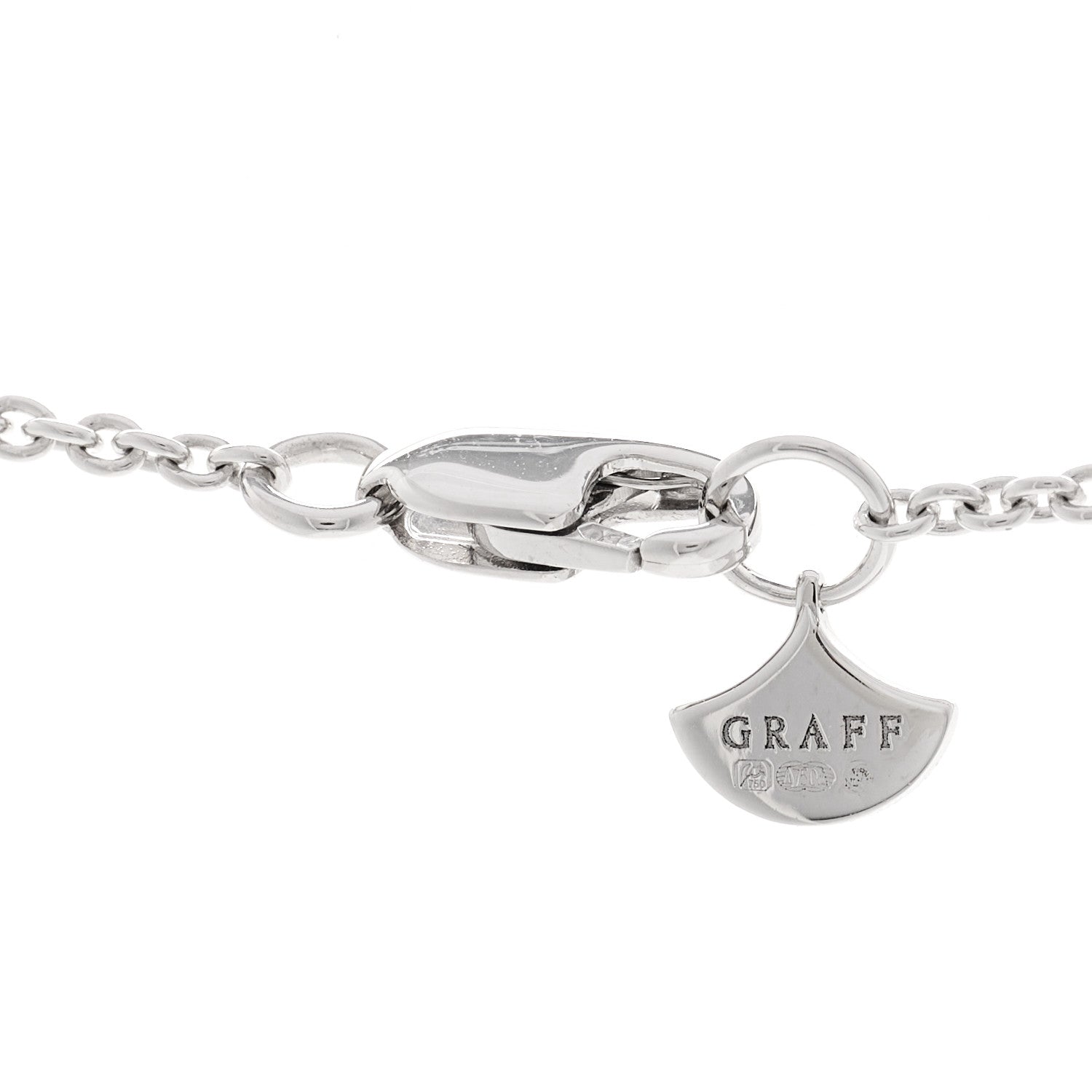 Graff 18K White Gold Small Diamond Butterfly Pendant Pave Necklace 4 of 5
