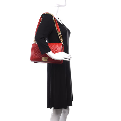 Chanel Lambskin Quilted New Medium Boy Flap Red 3 of 12