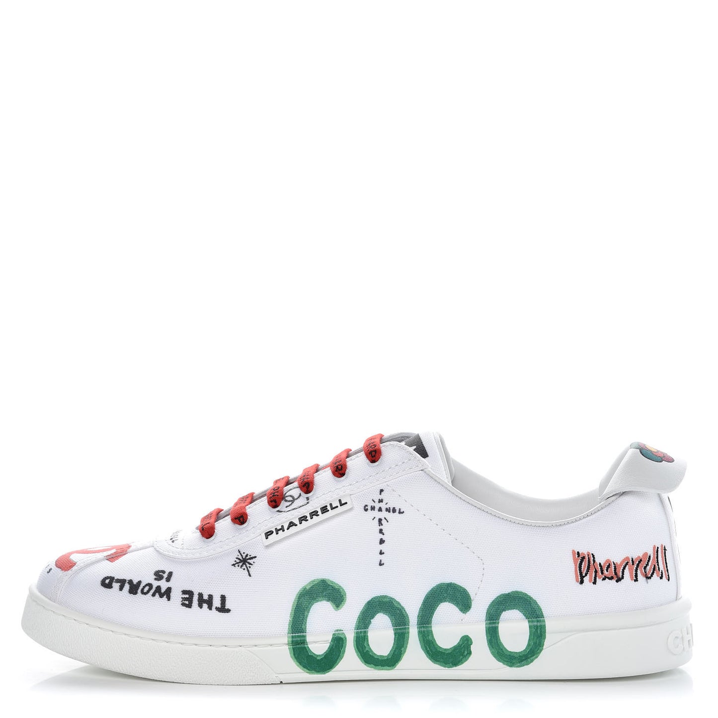x Pharrell Williams Mens Canvas Graffiti Sneakers 44