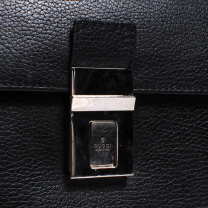 Gucci Leather Briefcase Laptop Bag Black 4 of 7