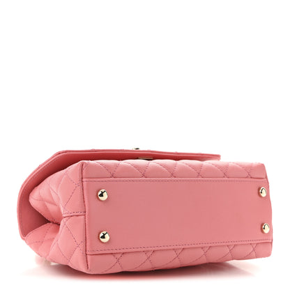 Chanel Caviar Quilted Mini Coco Handle Flap Pink 4 of 11