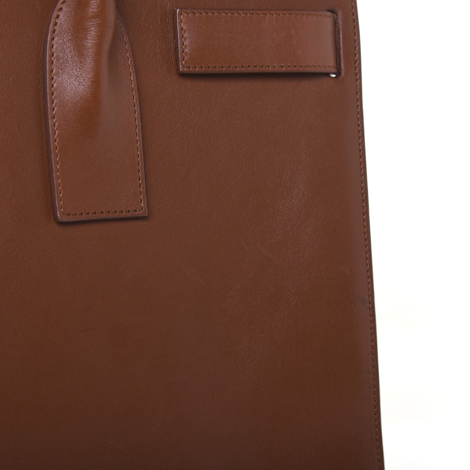 Saint Laurent Calfskin Large Sac De Jour Carryall Cognac 19 of 28
