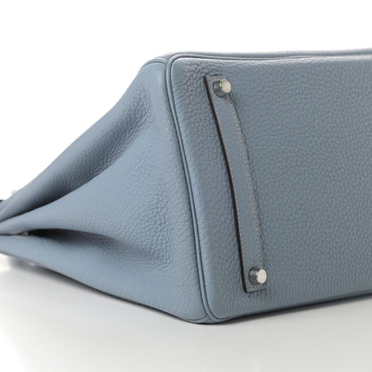 Hermes Togo Birkin 35 Bleu Lin 9 of 11