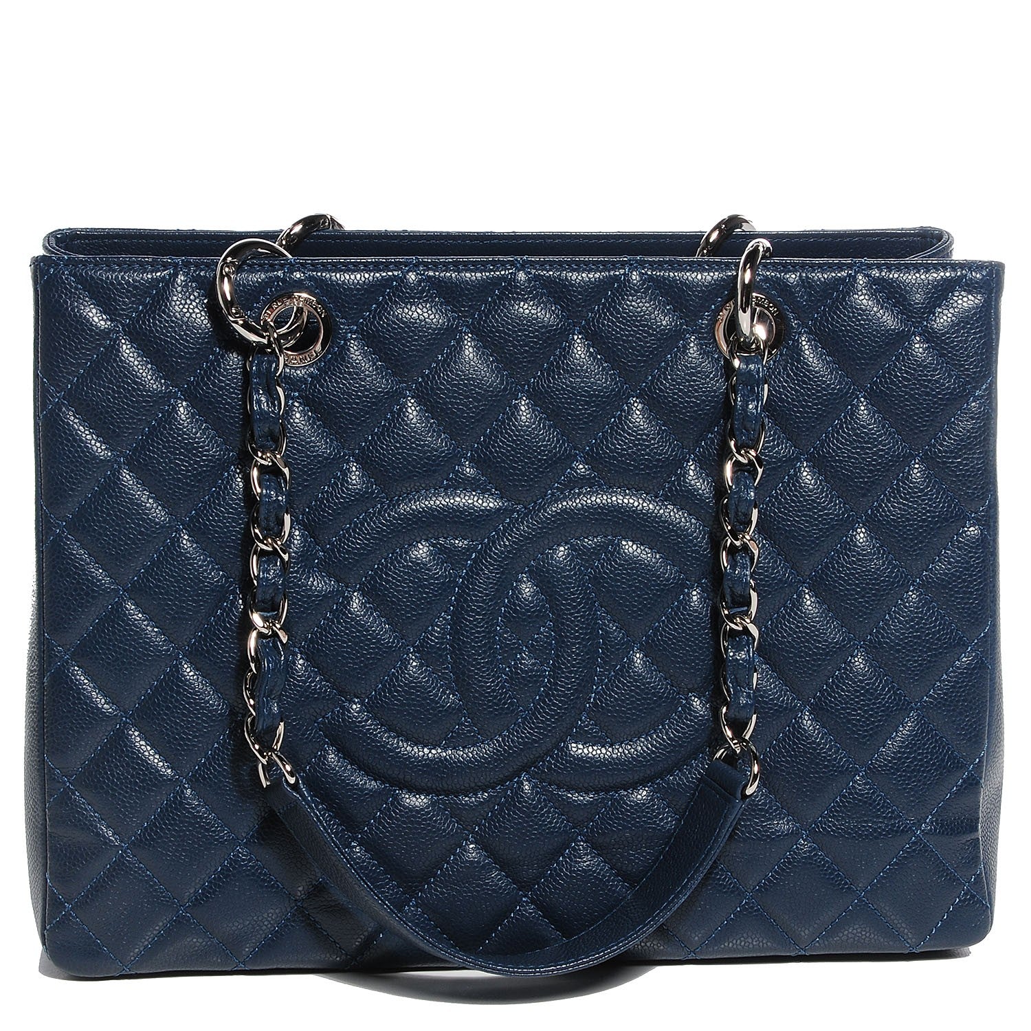 Chanel Caviar Grand Shopping Tote GST Blue 1 of 7