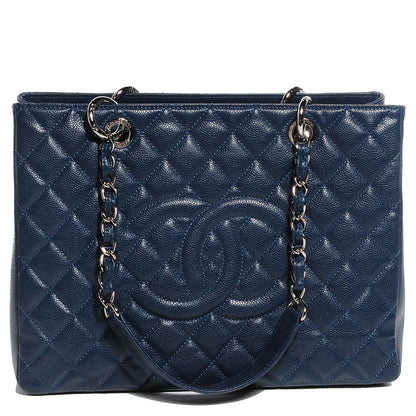 Chanel Caviar Grand Shopping Tote GST Blue 1 of 7