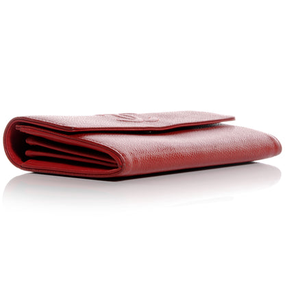 Chanel Caviar Large Gusset Flap Wallet Red 4 of 9