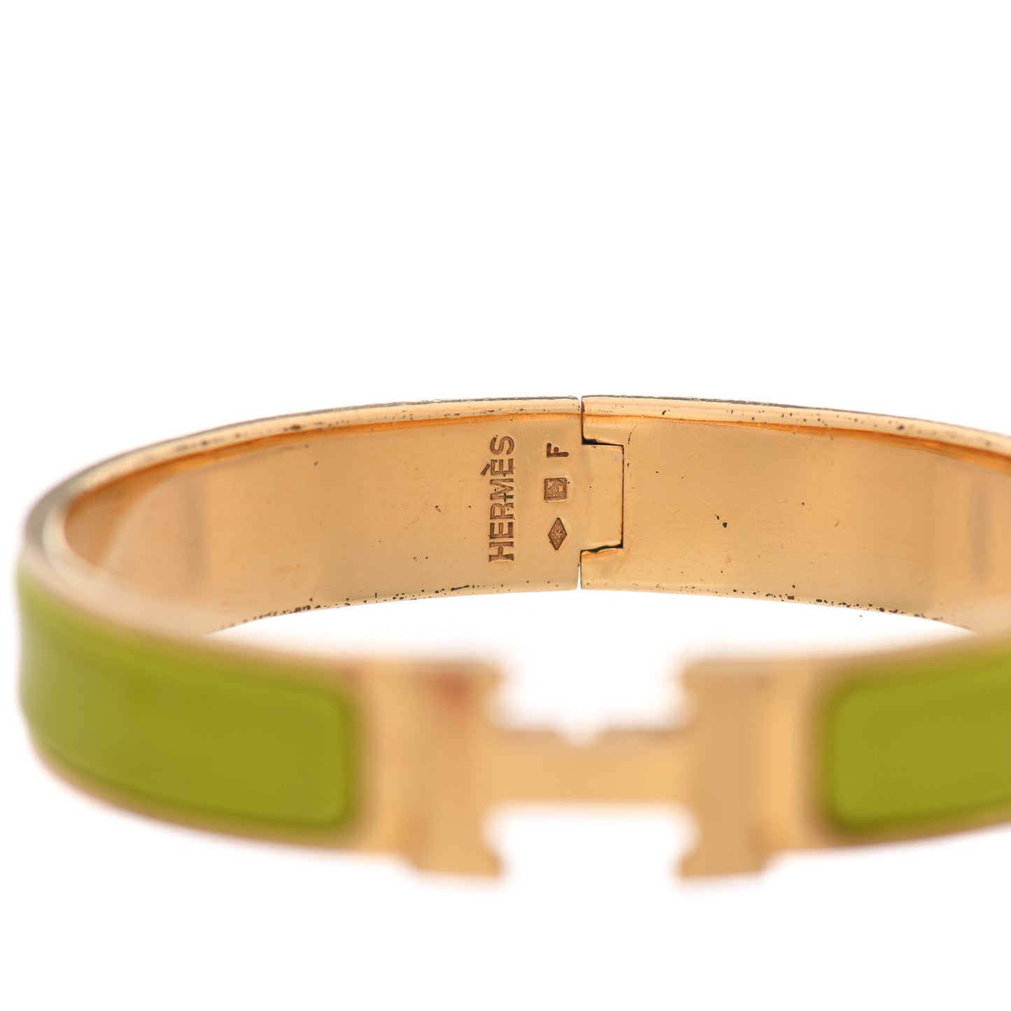 Enamel Narrow Clic Clac H Bracelet PM Jaune Citron